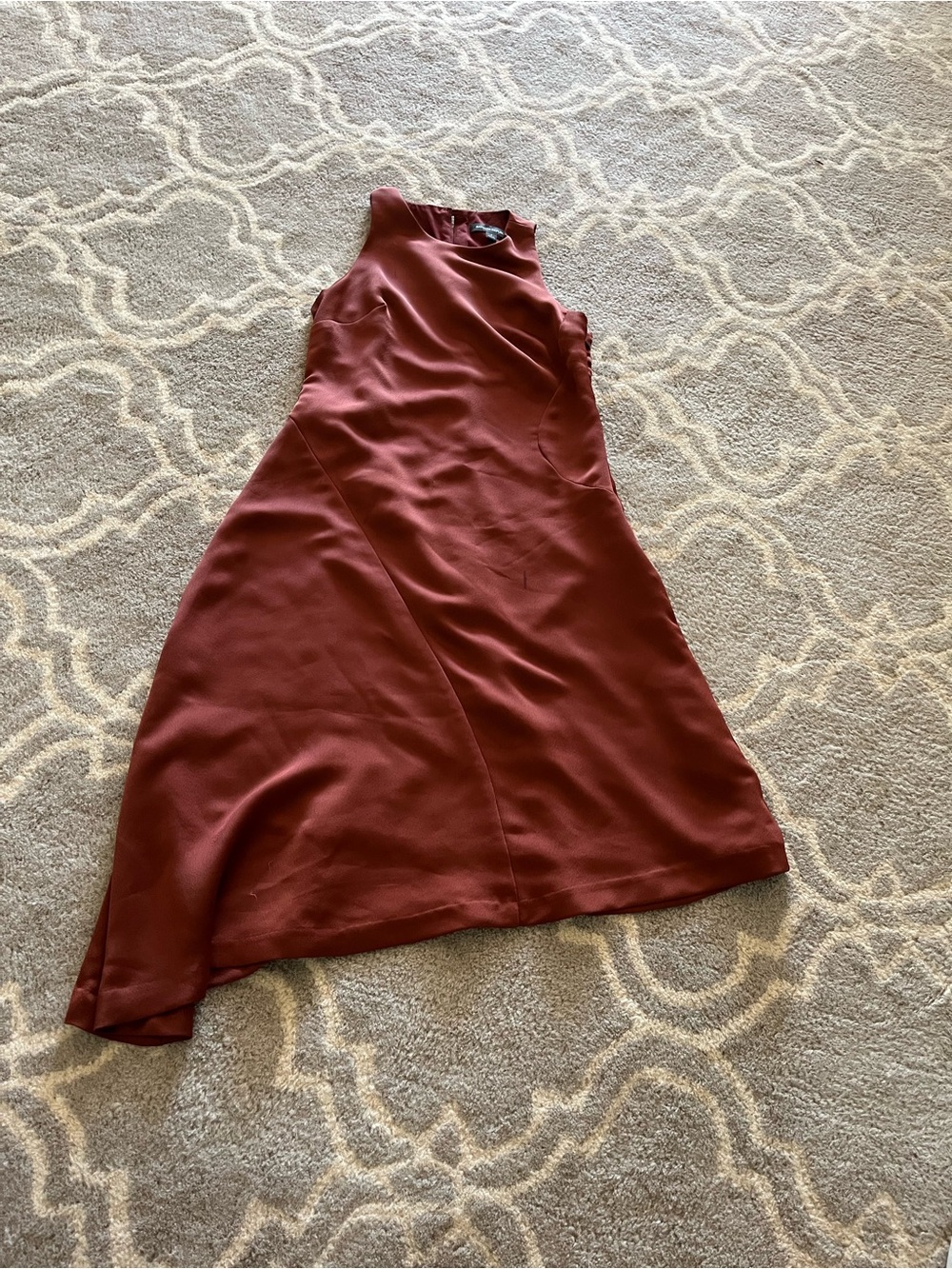 Banana Republic Sleeveless Asymmetrical Dress in Burgundy